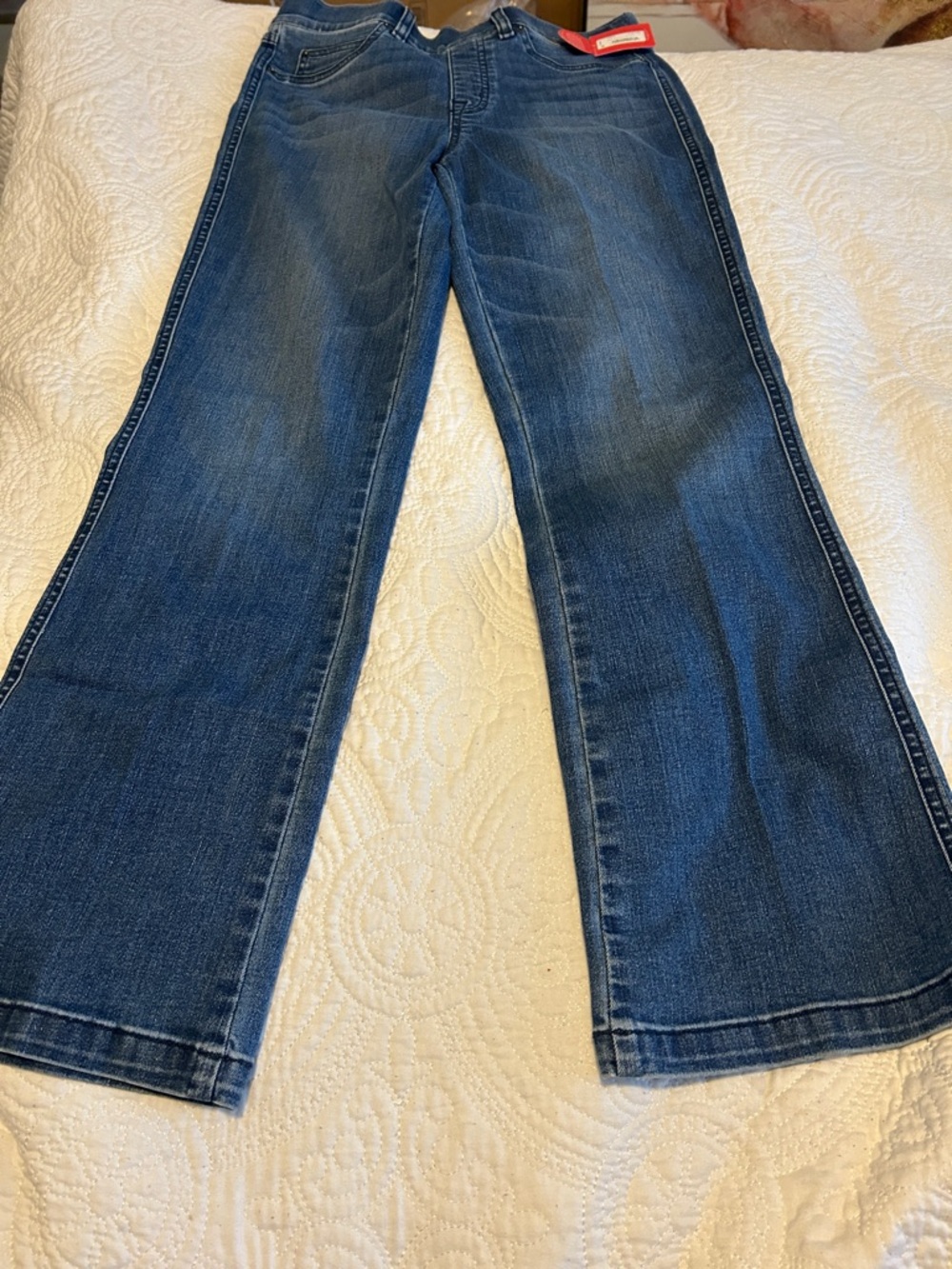 Spanx Denim Cropped Kick Flare Pant, vintage indigo, Medium - Picture 2 of 8